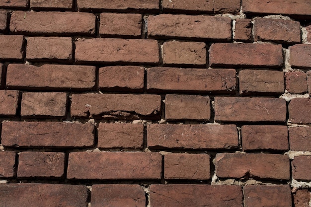 Photo background red brick old wall