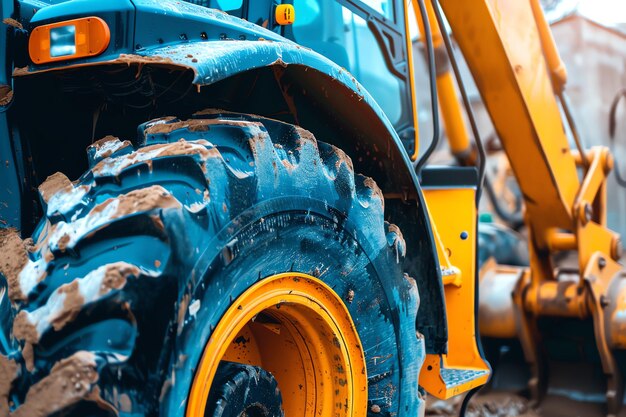 Photo photo of backhoe loader construction vehicles