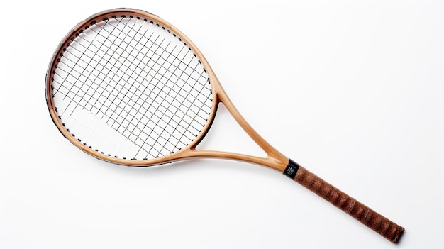 A photo of a badminton racquet full length photo