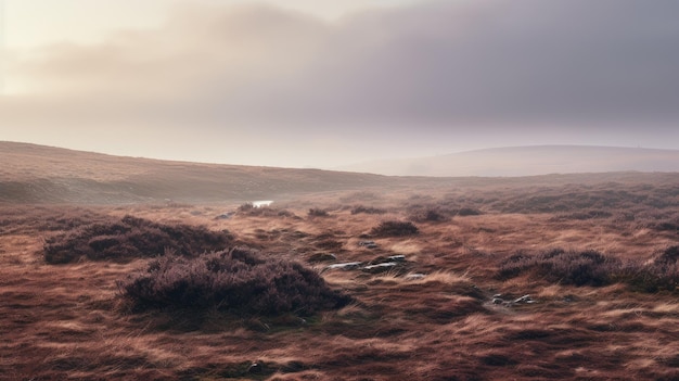 Photo a photo of a barren heath dry terrain