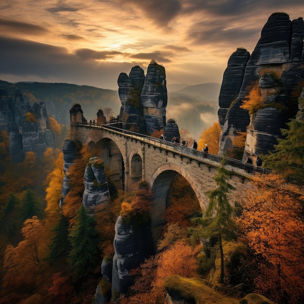 Foto foto del ponte di bastei in germania