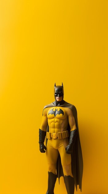 A photo of a batman figurine with the words batman on it