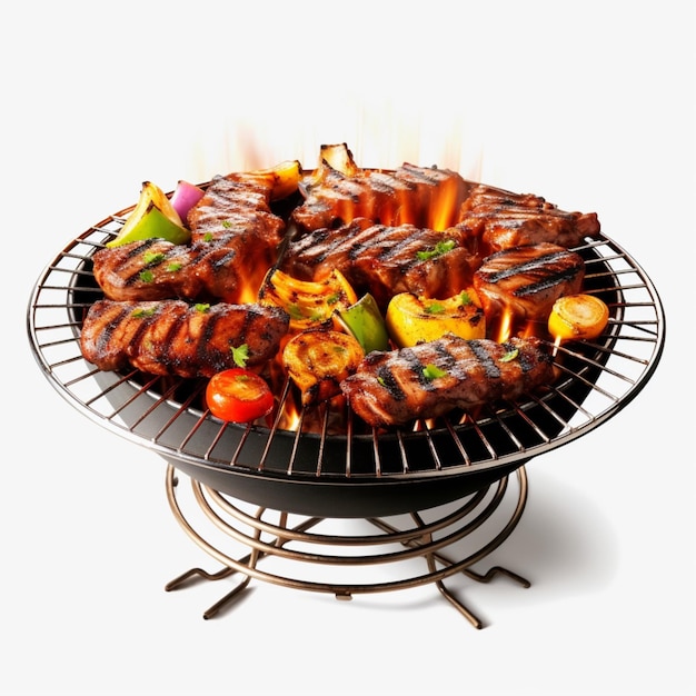 Photo photo of bbq with no background with white back
