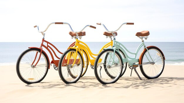 Foto una foto di beach cruiser bikes