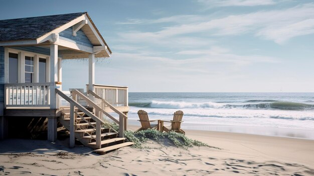 A photo of a Beach House with Minimal Coastal