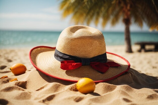 Photo photo beach sun hat