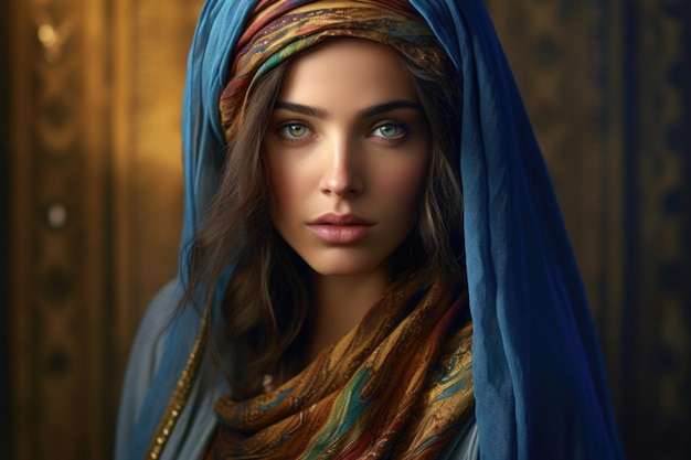 photo a beautiful ancient Middle Easter Persia arabian young woman