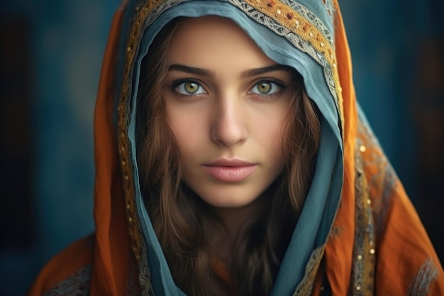 photo a beautiful ancient Middle Easter Persia arabian young woman