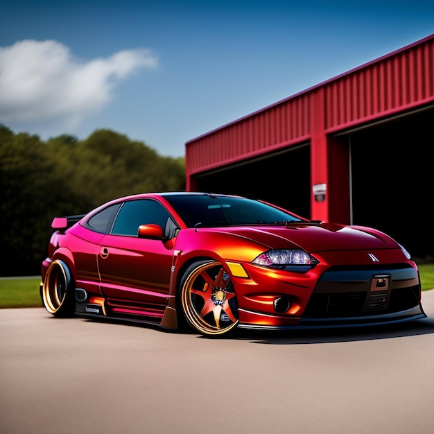 Photo beautiful car in the street