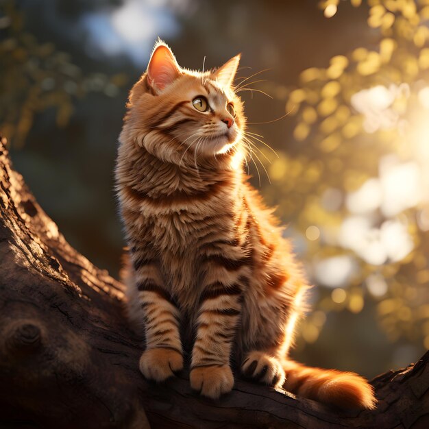 Photo beautiful cat with background