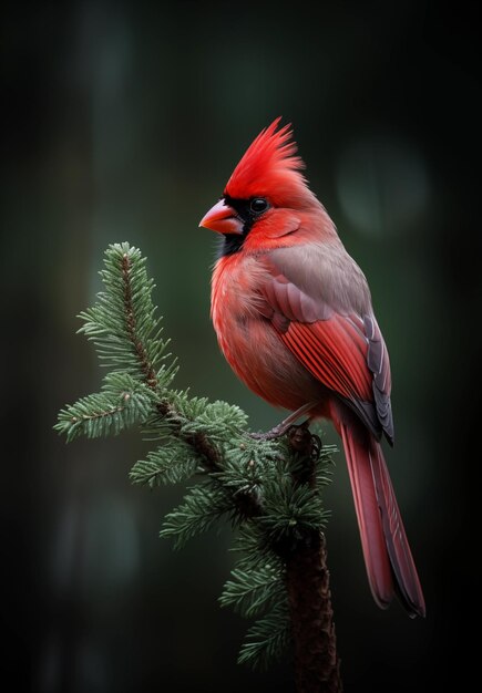 木の枝の上に立っている美しいカラフルな鳥の写真