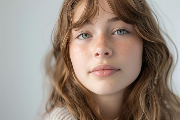 Photo of a Beautiful Cute Teenage Girl Generative AI