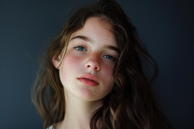 아름다운 사랑스러운 십대 소녀의 사진 생성 AI