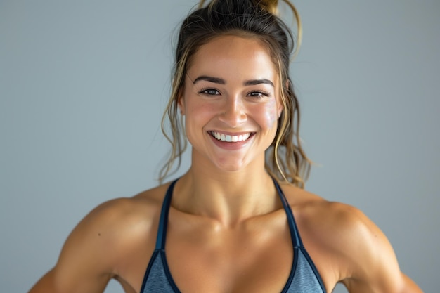 Photo of a Beautiful Female Fitness Instructor Generative AI