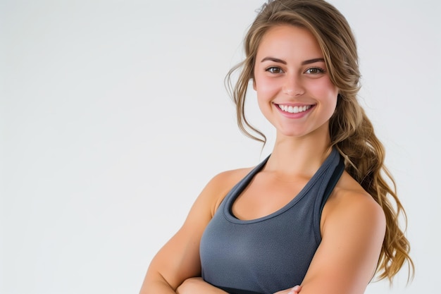 Photo of a Beautiful Female Fitness Instructor Generative AI