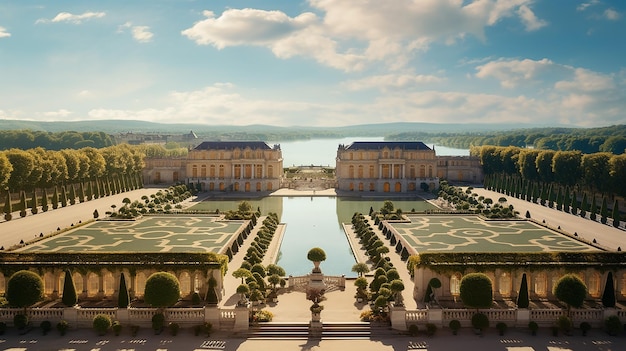 Photo of the beautiful gardens of the Palace of Versaille France