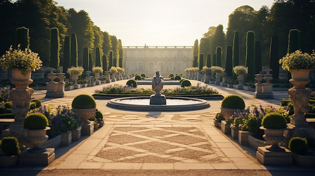 Photo of the beautiful gardens of the Palace of Versaille France