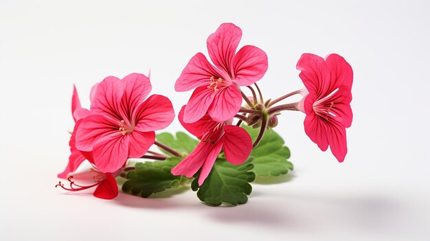 Photo photo of beautiful geranium flower isolated on white background