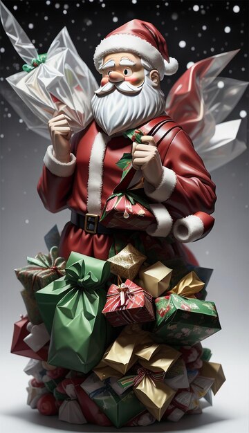 Photo beautiful santa claus