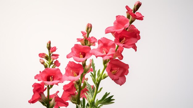 Photo of beautiful Snapdragon flower isolated on white background