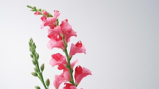 Photo of beautiful Snapdragon flower isolated on white background