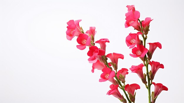 Photo of beautiful Snapdragon flower isolated on white background