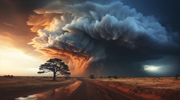 写真の美しい嵐の雲の背景