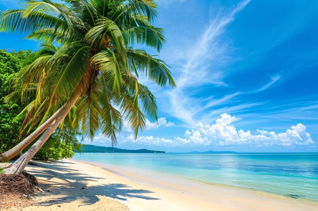 photo beautiful tropical beach and sea 2