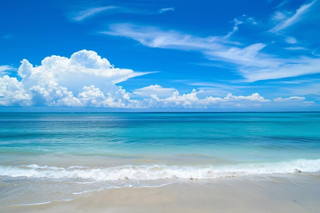 美しい熱帯の空っぽのビーチ 海の写真