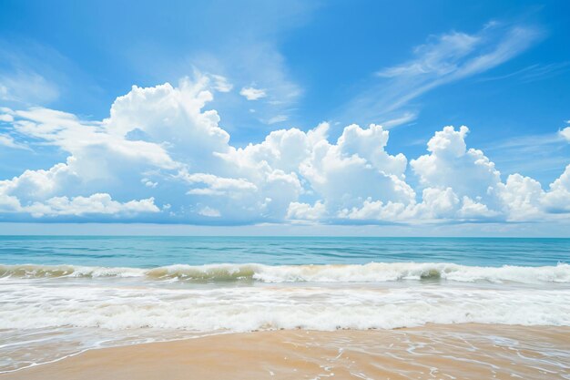 美しい熱帯の空っぽのビーチ 海の写真