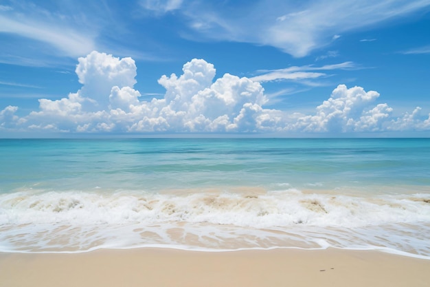 美しい熱帯の空っぽのビーチ 海の写真