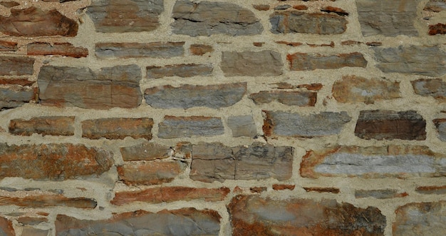 photo of beautiful vintage brick wall in house interior wide panorama of brick wall