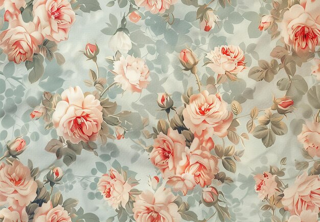 Photo of beautiful vintage floral pattern background design