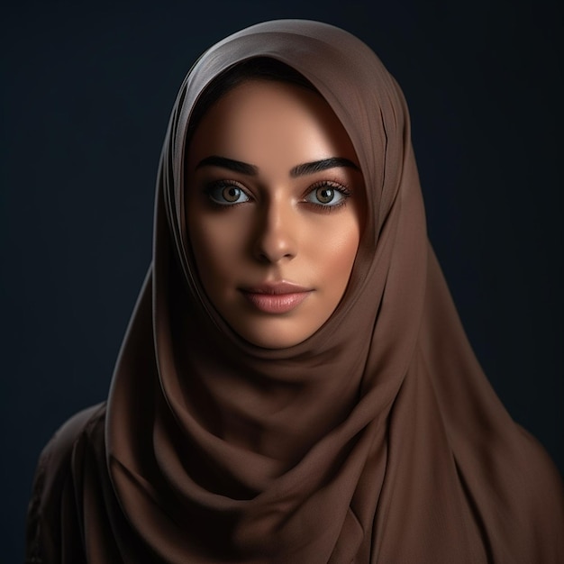 photo beautiful woman wearing hijab