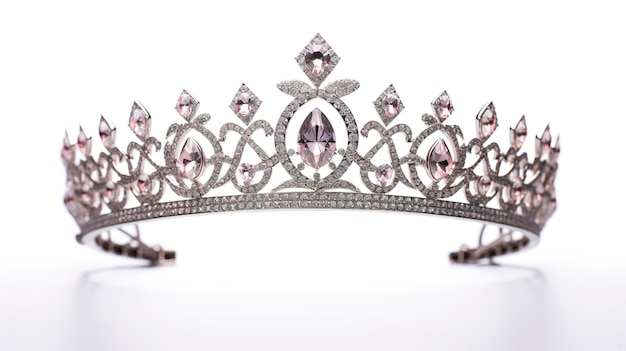 Foto una foto di una tiara di un concorso di bellezza a figura intera