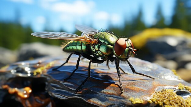 a photo of bee on the leaf