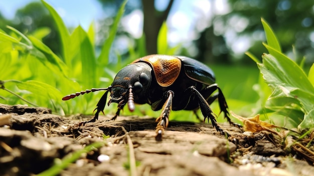 Photo of beetle on a ground