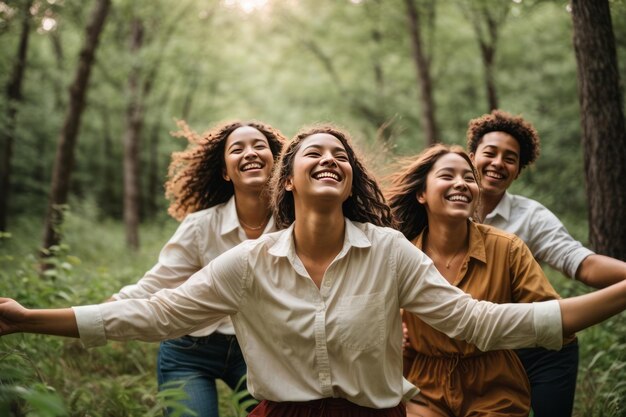 Photo photo best friends celebrating friendship day together