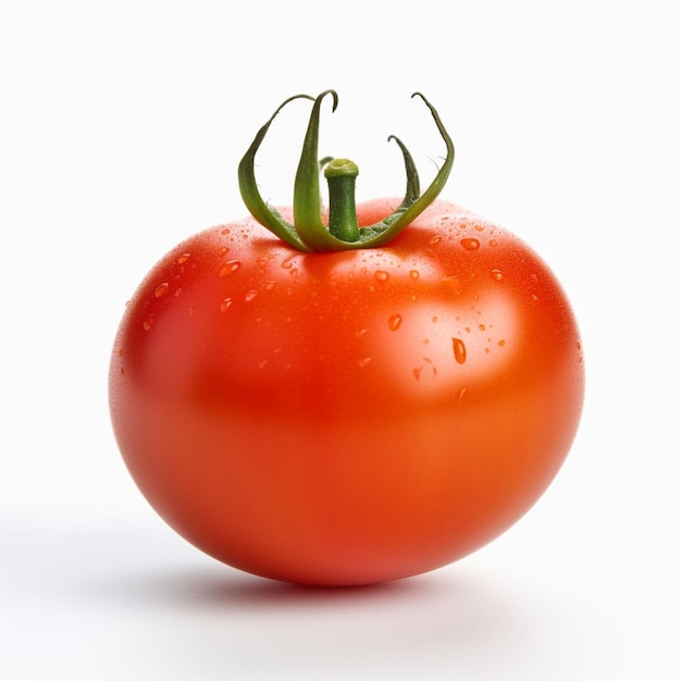 photo big red fresh tomatoes on a white background