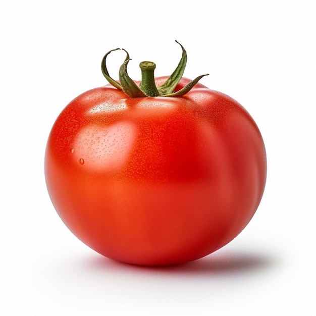 사진 흰색 배경에 크고 빨간 신선한 토마토