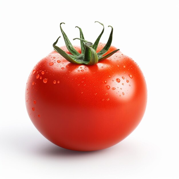 photo big red fresh tomatoes on a white background