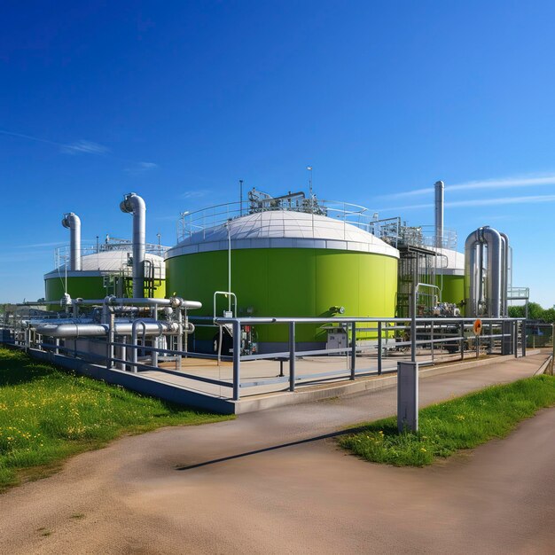 photo of a biogas facility producing renewable energy