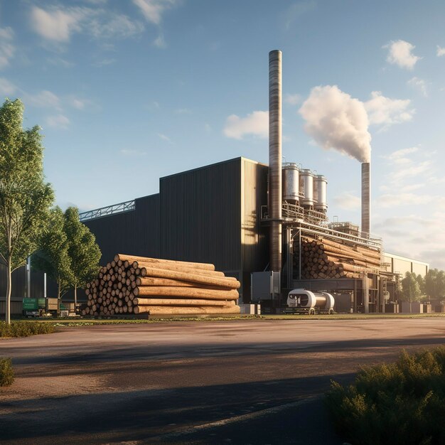 Photo photo of a biomass facility producing renewable energy