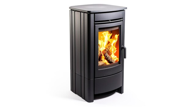 A photo of a biomass pellet stove