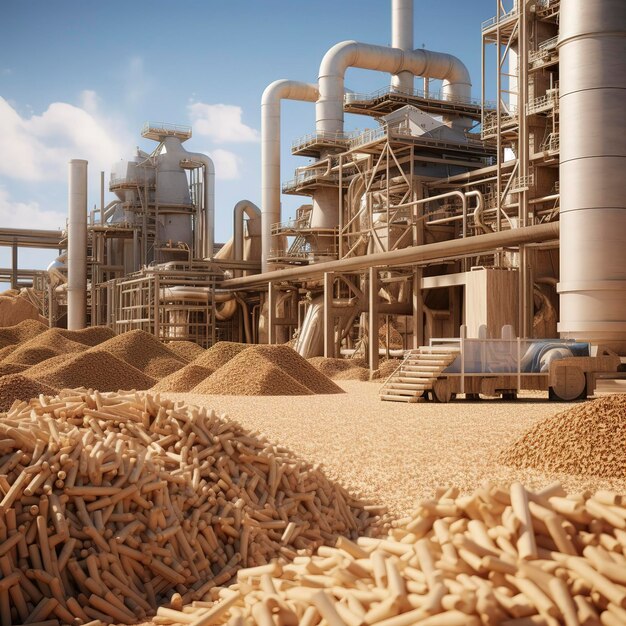 photo of a biomass plant using agricultural residues