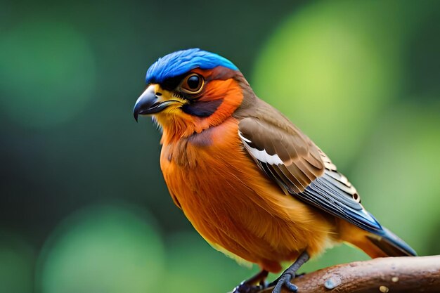 Photo a bird with a worm in its beak