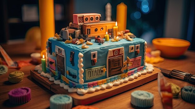 A photo of a birthday cake
