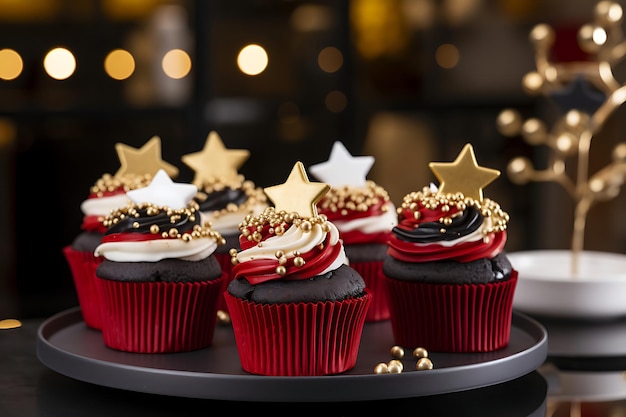 Photo of Birthday cupcakes with themed decorations