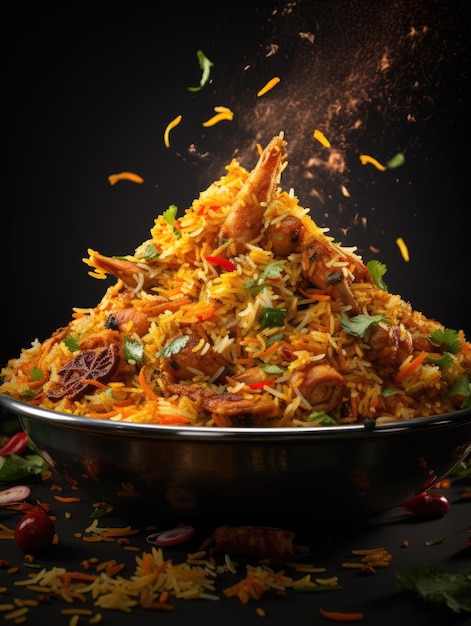 Foto una foto di biryani