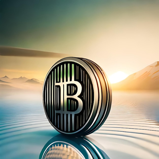 Photo of A bitcoin symbol logo
